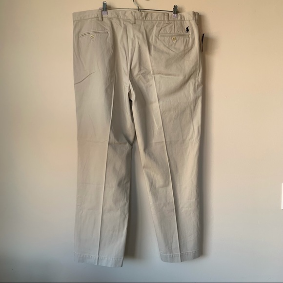 Polo by Ralph Lauren NWT Dead Stock Preston Pant Khaki 100% Cotton Size 42 x 32 - Picture 4 of 9